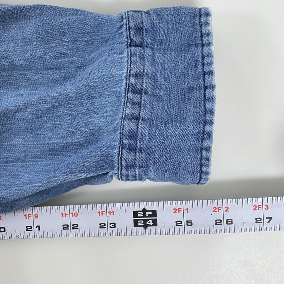 Ralph Lauren Shirt Mens XL Blue Denim Button Down Long Sleeve Embroidered Pony - Picture 11 of 13